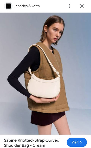 CHARLES & KEITH SABINE KNOTTED STRAP CURVED SHOULDER BAGS