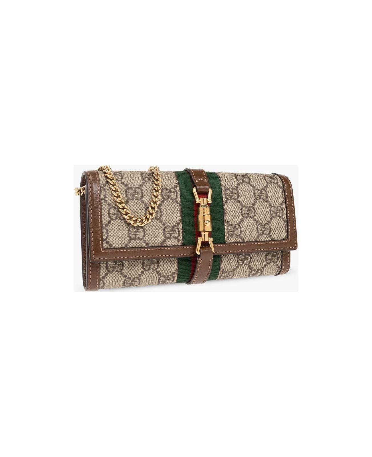 GUCCI JACKIE AUTHENTIC LEATHER WALLET SLING