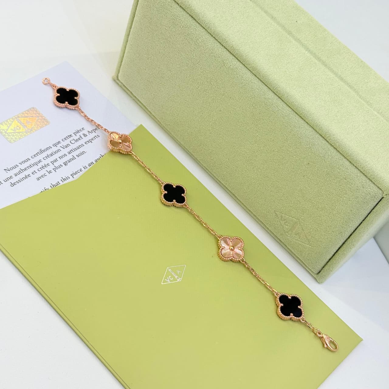 Van Cleef Vintage Alhambra Bracelet With Complete Premium Packaging