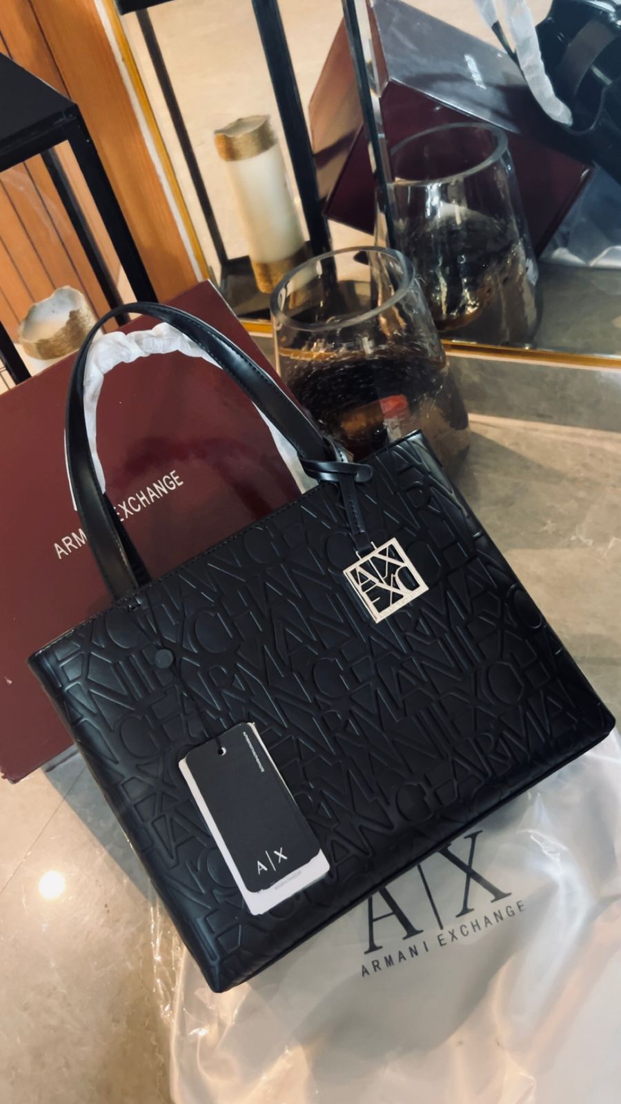ARMANI EXCHANGE GENUINE LEATHER BAG