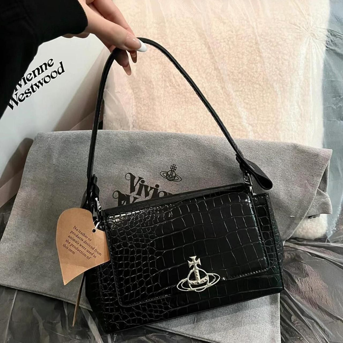 Vivienne Westwood Hazel Saffiano Shoulder Bag