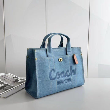 Coach Denim Blue Cargo Tote Bag