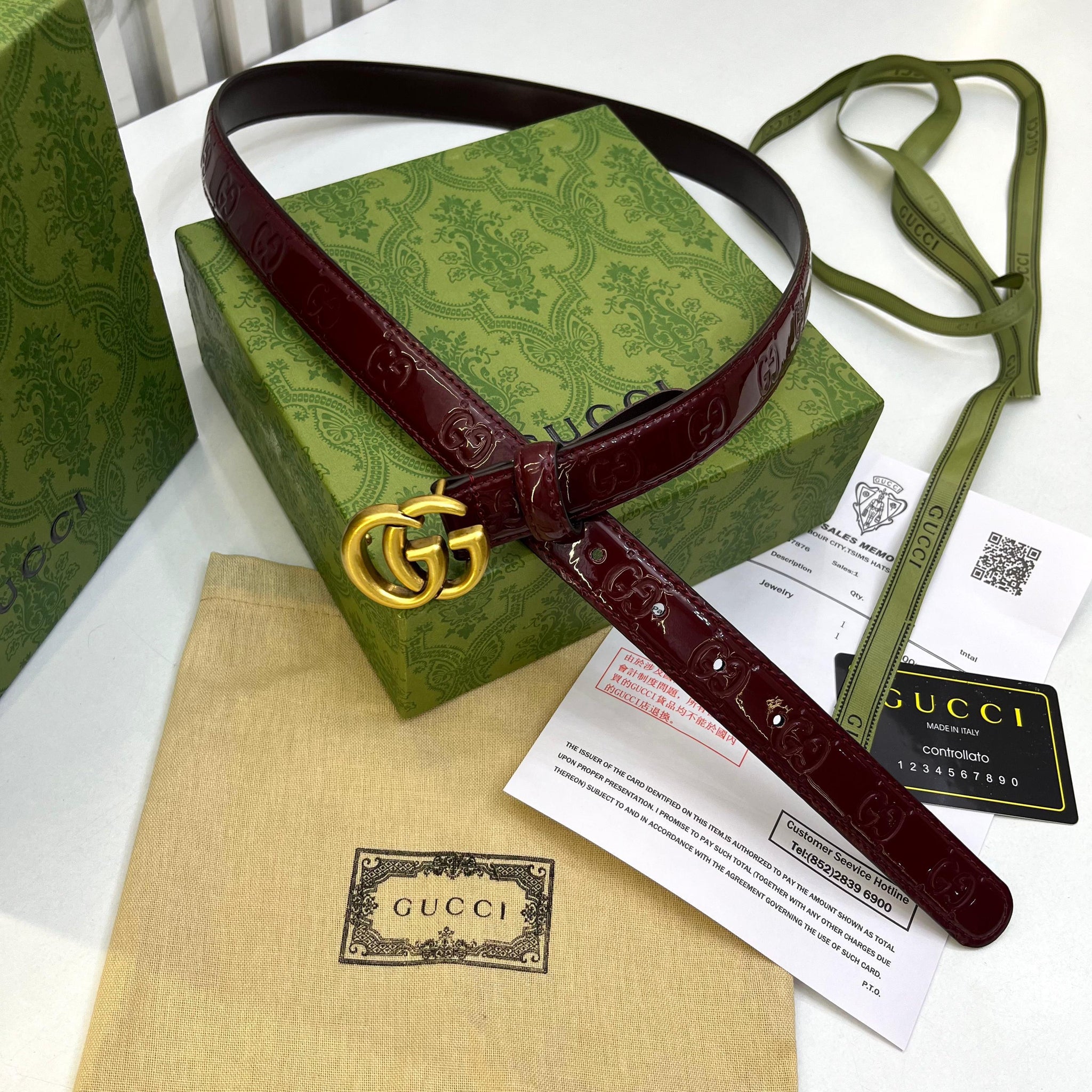 Gucci GG Slim Black Belt