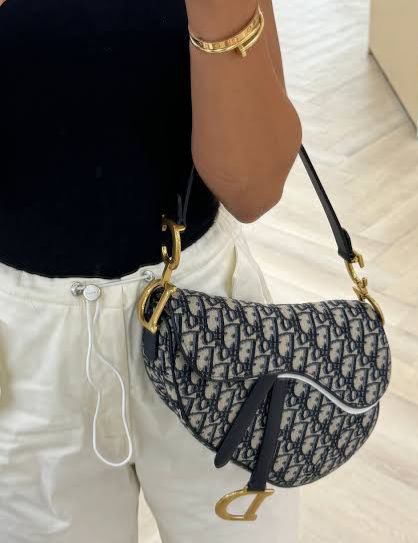 DIOR SADDLE JACQUARD HIGH WITH SLIM BELT