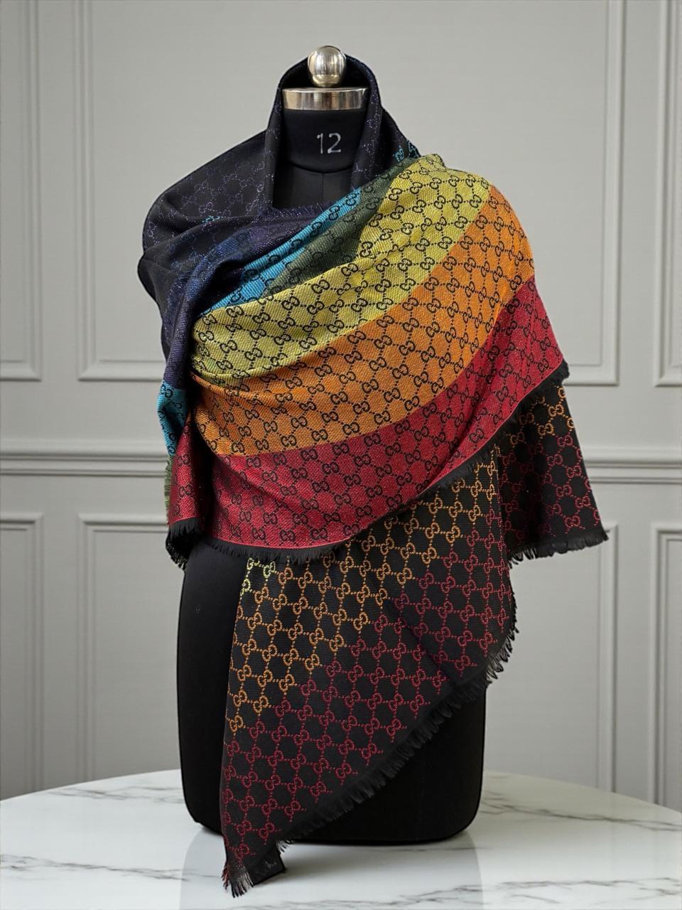 GUCCI JACQUARD MULTICOLOUR  SHAWL