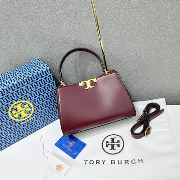 TORY BURCH ELANOR SPAZZOLATO SMALL CANVAS BAG