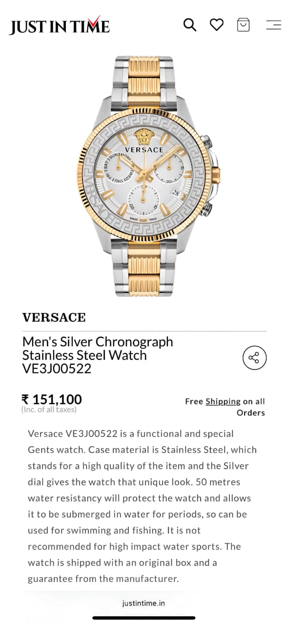 Versace Greca Action Catalog Model